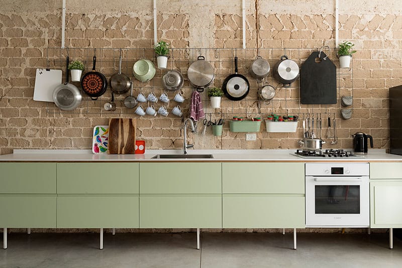 מטבח מעוצב בריקים